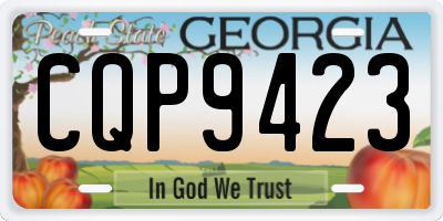 GA license plate CQP9423