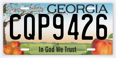 GA license plate CQP9426