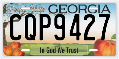 GA license plate CQP9427