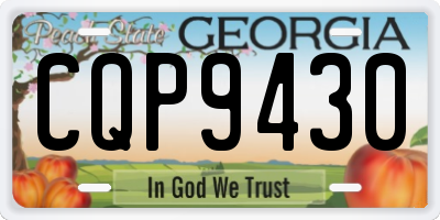 GA license plate CQP9430