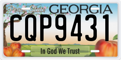 GA license plate CQP9431