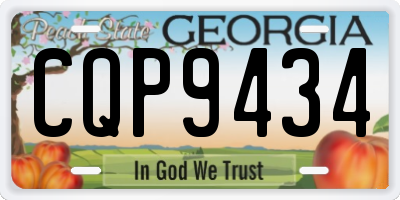 GA license plate CQP9434