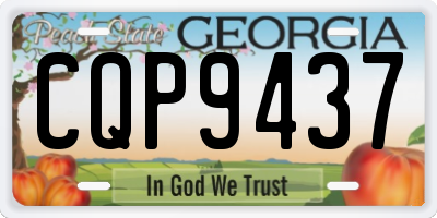 GA license plate CQP9437