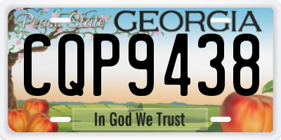 GA license plate CQP9438