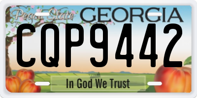 GA license plate CQP9442