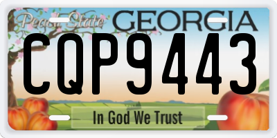 GA license plate CQP9443
