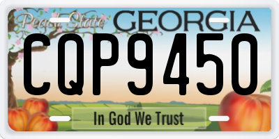 GA license plate CQP9450