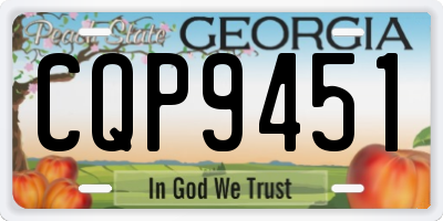 GA license plate CQP9451