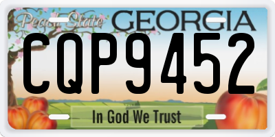 GA license plate CQP9452