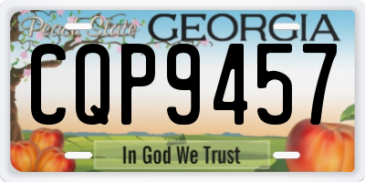 GA license plate CQP9457