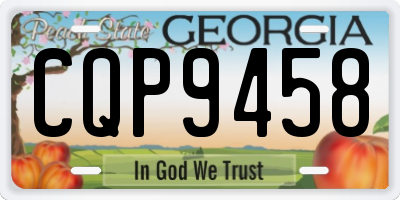 GA license plate CQP9458