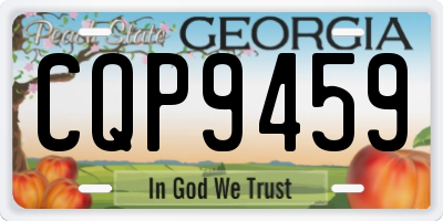 GA license plate CQP9459