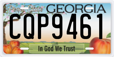 GA license plate CQP9461
