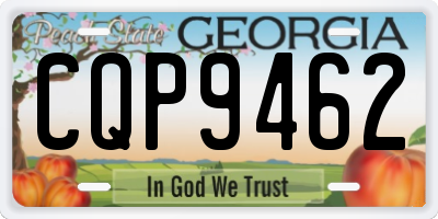 GA license plate CQP9462