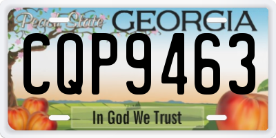 GA license plate CQP9463