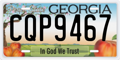 GA license plate CQP9467