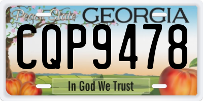 GA license plate CQP9478