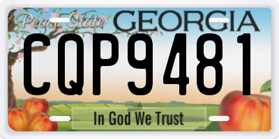 GA license plate CQP9481