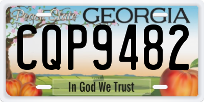 GA license plate CQP9482