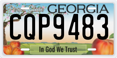 GA license plate CQP9483