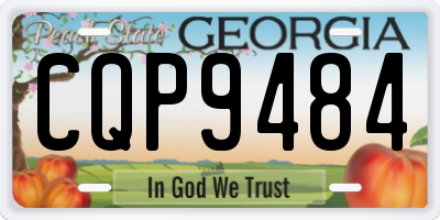 GA license plate CQP9484