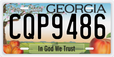 GA license plate CQP9486