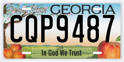 GA license plate CQP9487