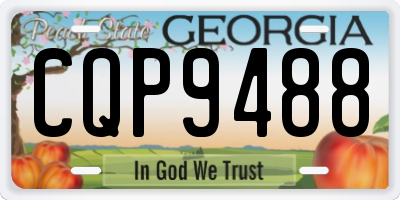 GA license plate CQP9488