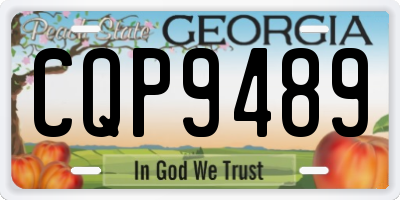 GA license plate CQP9489
