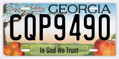 GA license plate CQP9490