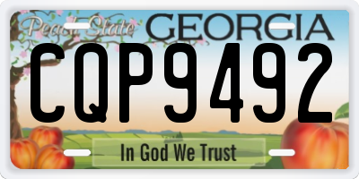 GA license plate CQP9492