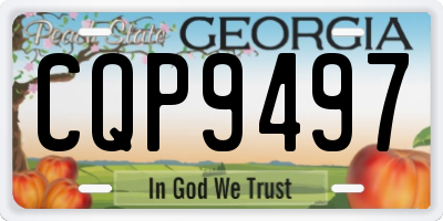 GA license plate CQP9497