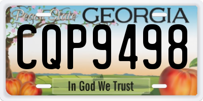 GA license plate CQP9498