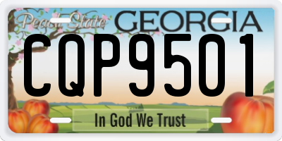 GA license plate CQP9501