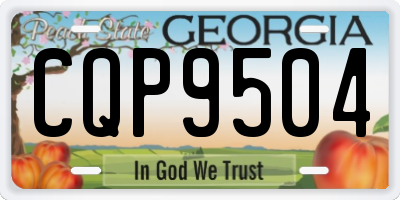 GA license plate CQP9504