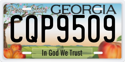 GA license plate CQP9509