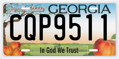 GA license plate CQP9511