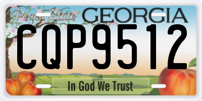GA license plate CQP9512
