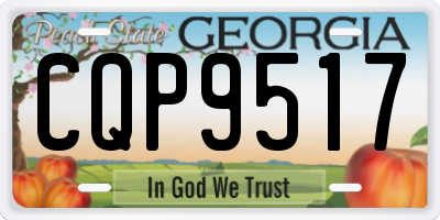 GA license plate CQP9517
