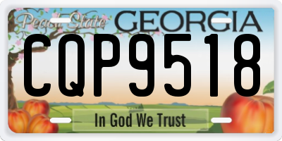 GA license plate CQP9518