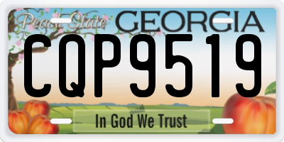 GA license plate CQP9519