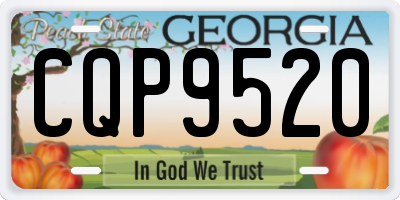 GA license plate CQP9520
