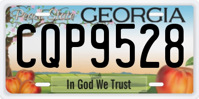 GA license plate CQP9528
