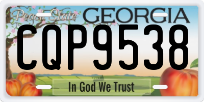 GA license plate CQP9538