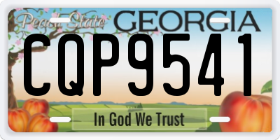 GA license plate CQP9541