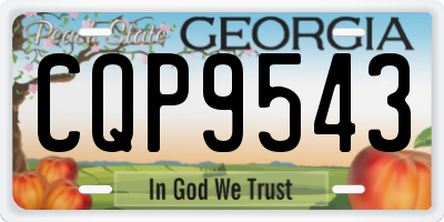 GA license plate CQP9543