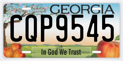 GA license plate CQP9545