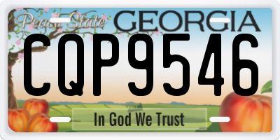 GA license plate CQP9546