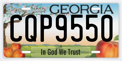 GA license plate CQP9550