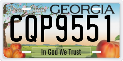 GA license plate CQP9551
